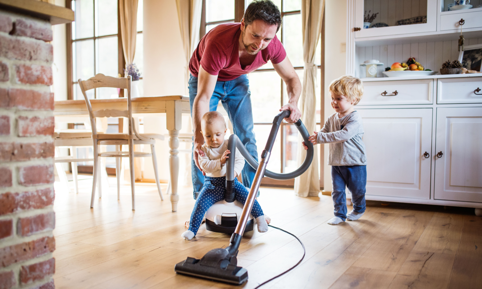 Family Cleaning Kitchen